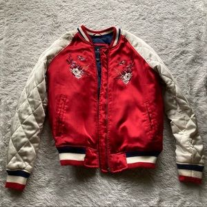 American Eagle Embroidered Bomber Jacket